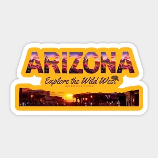 Arizona Sun Spirit slogan shirt, Wild West Sticker